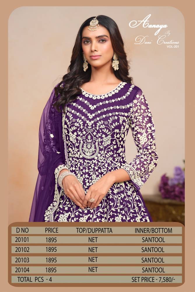 Aanaya Vol 201 By Twisha Net Designer Salwar Suit Suppliers In India